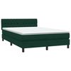 vidaXL Boxspring met matras fluweel donkergroen 140x210 cm