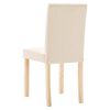 vidaXL Eetkamerstoelen 4 st stof cr&egrave;mekleurig