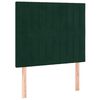 vidaXL Boxspring met matras fluweel donkergroen 80x200 cm