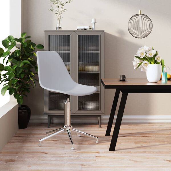 vidaXL Eetkamerstoel draaibaar polypropeen wit