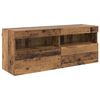 vidaXL TV Wandkast met LED Oud Hout 100 x 30 x 40 cm Bewerkt hout