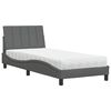 vidaXL Bed met matras "Hanko" stof donkergrijs 90x200 cm