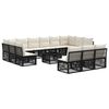 vidaXL Tuinbankenset 14 st Zwart poly rattan