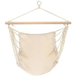 vidaXL Hangstoel opvouwbaar cr&egrave;me