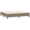 vidaXL Boxspring bed stof taupe 200x200 cm