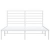 vidaXL Bedframe met hoofdbord metaal wit 120x200 cm