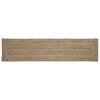 vidaXL Gebied Tapijt Naturel en Zwart 60 x 200 cm Jute