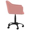 vidaXL Eetkamerstoelen draaibaar 6 st fluweel roze