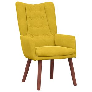 vidaXL Fauteuil Geel 63 x 67 x 94 cm Fluweel