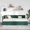 vidaXL Hoekbedframe met Matras met matras 2 pcs Groen Fluweel