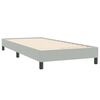 vidaXL Boxspring met matras fluweel lichtgrijs 100x220 cm