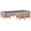 vidaXL 9-delige Loungeset met kussens massief douglas vurenhout