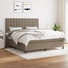 vidaXL Boxspring met matras stof taupe 180x200 cm