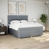 vidaXL Boxspring met matras stof lichtgrijs 180x200 cm