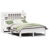 vidaXL Bed met boekenkast zonder matras grenenhout wit 140x190 cm