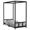 vidaXL Kinderbedframe 90x190 cm massief grenenhout zwart