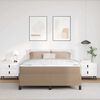 vidaXL Bedframe met matras Cappuccino 160 x 200 cm Kunstleer