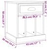 vidaXL Nachtkastjes 2 st 43x36x50 cm grijs sonoma eikenkleurig
