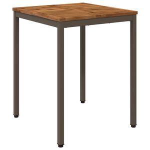 vidaXL Tuindiner tafel Natuurlijk en Koffie 60 x 60,5 x 75 cm