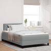 vidaXL Boxspringbed met matras Lichtgrijs 120 x 190 cm Stof