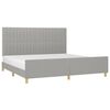 vidaXL Bedframe zonder matras stof lichtgrijs 200x200 cm