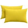vidaXL Sofa Kussens 2 st Stof Lichtgeel 60 x 40 cm