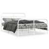vidaXL Bedframe met hoofd- en voeteneinde metaal wit 140x200 cm