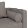 vidaXL Chaise longue met kussens stof taupe