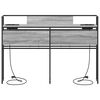 vidaXL Opberghoofdbord met plank Grijs sonoma 160 cm Bewerkt hout