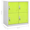 vidaXL Lockerkasten 2 st 90x45x92,5 cm staal lichtgrijs en groen