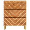 vidaXL Dressoir 60x33,5x75 cm massief mangohout bruin en zwart