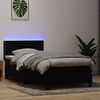 vidaXL Boxspring met matras en LED fluweel zwart 80x220 cm