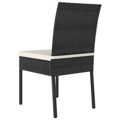 vidaXL Tuinstoelen 2 st poly rattan zwart