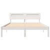 vidaXL Bedframe met hoofdeinde Wit 120 x 190 cm Massief grenenhout