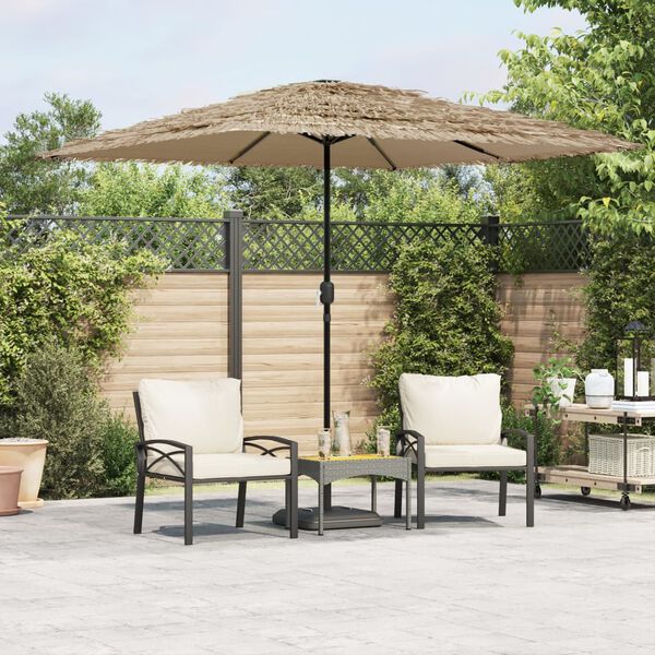 vidaXL Parasol met stalen paal 248x248x248 cm bruin