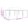 vidaXL Partytent Groen 600 x 400 x 266 cm Polyethyleen en Staal