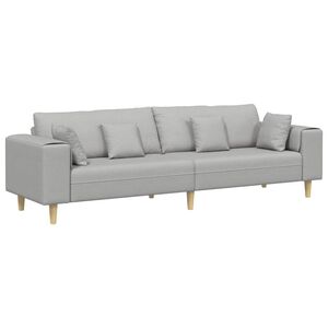 vidaXL Bank Wolkengrijs 250 x 77 x 76 cm Stof
