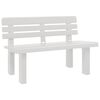 vidaXL Tuinbankje 110x52x71 cm polypropeen wit