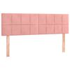 vidaXL Boxspring met matras fluweel roze 140x200 cm