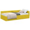 vidaXL Hoekbedframe met hoofdeinde Geel 90 cm x 200 cm Fluweel
