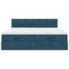 vidaXL Ottoman bed met matrassen 200x200cm fluweel donkerblauw