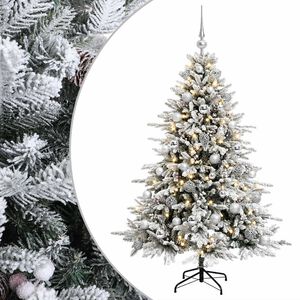 vidaXL Kunstkerstboom met kerstbal 120 cm 150 LED's Warmwit