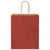 vidaXL Papieren zakken 50 st met hengsels 18x8x22 cm rood