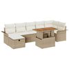 vidaXL Tuinbankenset 8 st Beige poly rattan