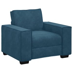 vidaXL Sofastoel Blauw 100x78x84 cm Fluweel