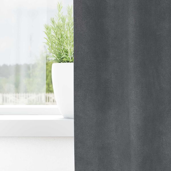 vidaXL Verduisterende gordijnen 2 pcs Lichtgrijs 140 x 140 cm Fluweel