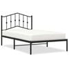 vidaXL Bedframe met hoofdbord metaal zwart 100x190 cm
