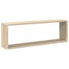vidaXL Wandschappen kubus 4 st 80x15x26,5 cm bewerkt hout sonoma eiken