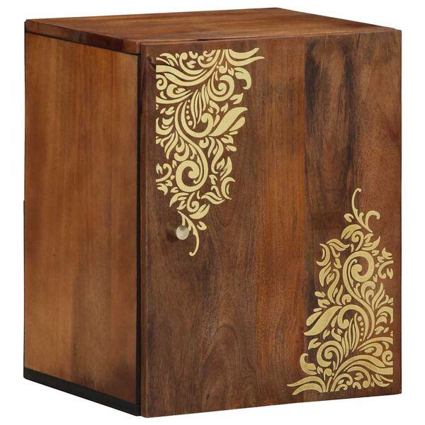 vidaXL Wandkast Honingbruin 38 x 33 x 48 cm Massief Mango Hout