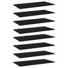 vidaXL Wandschappen 8 st 80x20x1,5 cm spaanplaat zwart